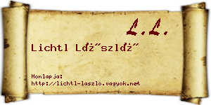 Lichtl László névjegykártya